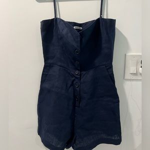 Reformation Navy Blue Romper in good condition size 4